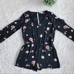 Long Sleeve V-neck Romper